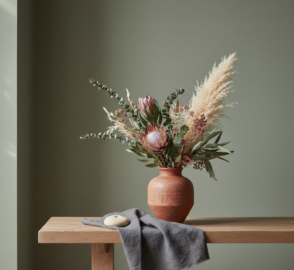 Modernes minimalistisches Blumenarrangement