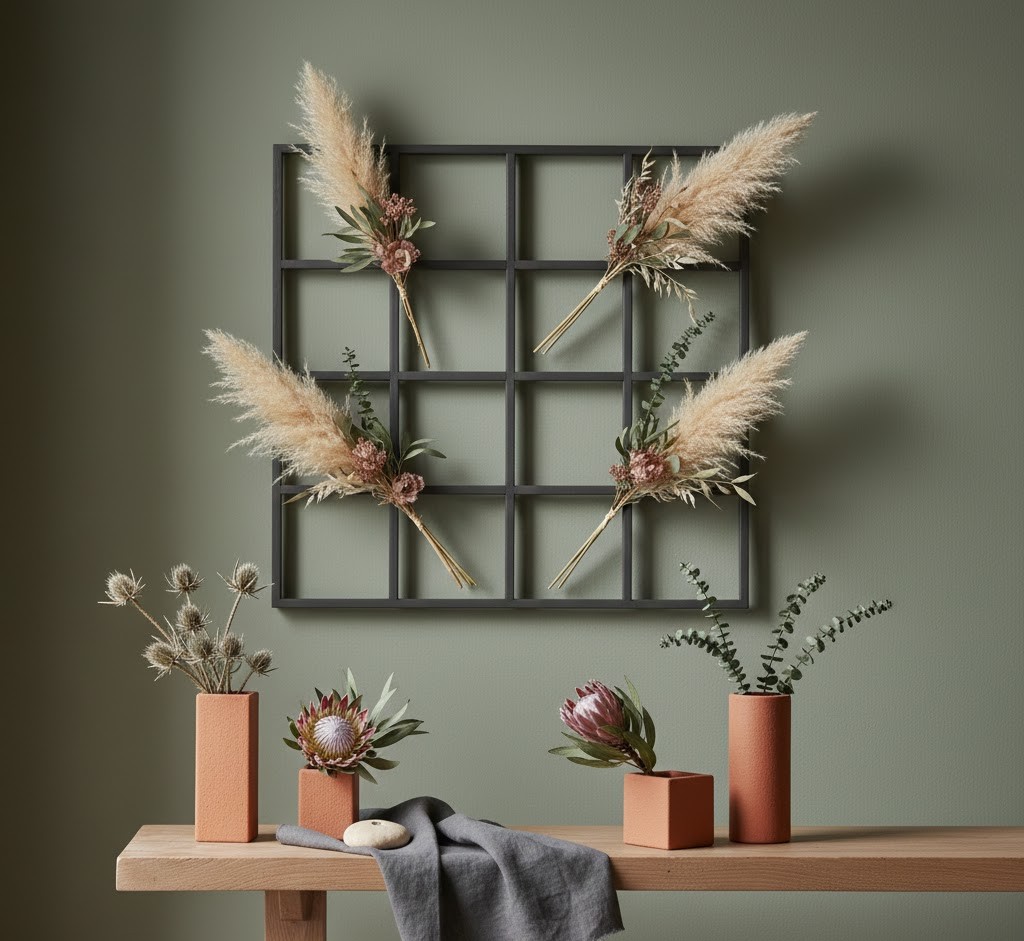 Geometrisches Blumenarrangement